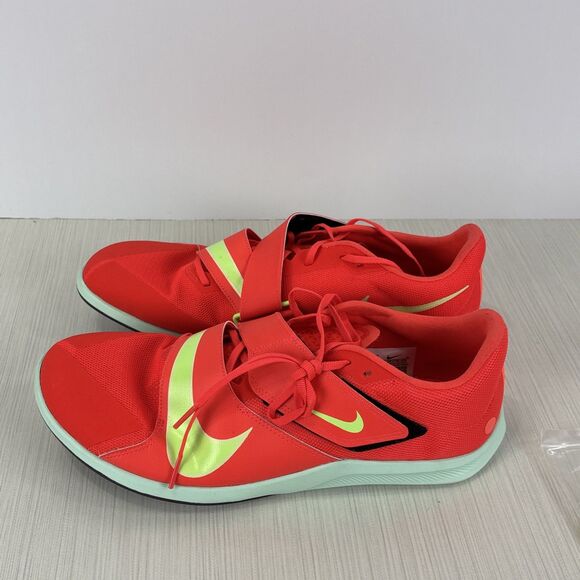 Nike Zoom Rival Bright Crimson Lime Blast Track Spikes Men's Size 13 DR2756-600 - Picture 4 of 9